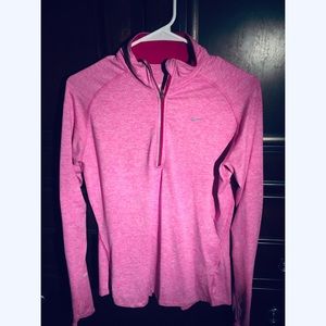 Pink Nike Half Zip Long Sleeve Running Shirt M